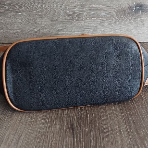 Vintage Perry Ellis America Black Drawstring Bucket Crossbody Bag - Picture 7 of 10